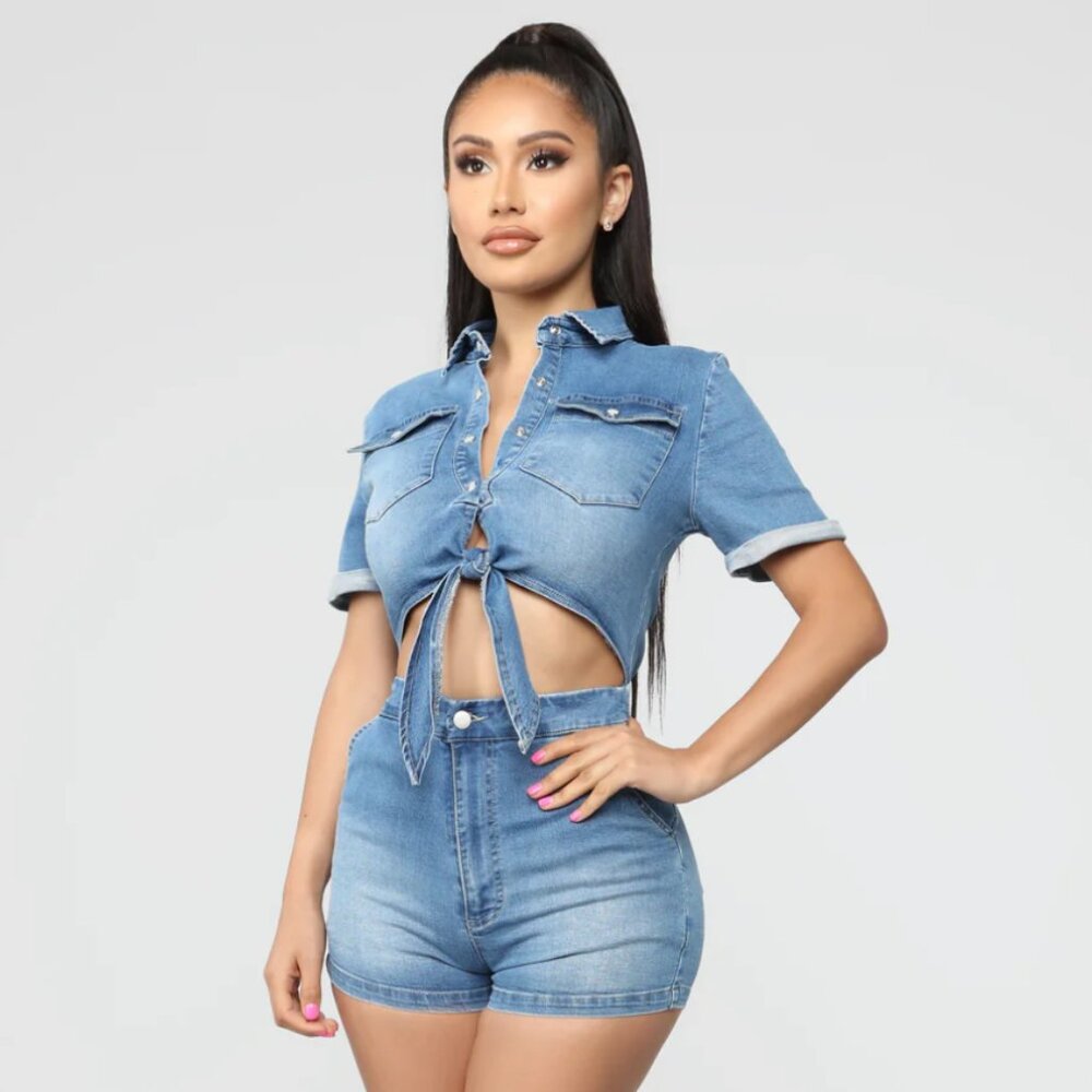 Desert Heart Denim Romper